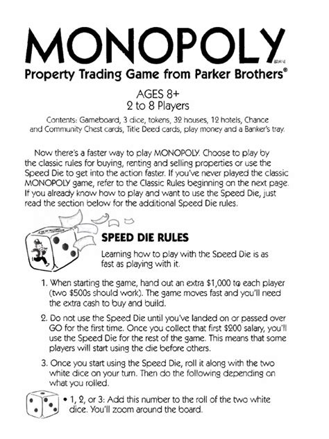super monopoly money|monopoly instructions and rules.